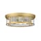 Z-Lite Clarion 4 Light Flush Mount, Olde Brass & Inner Clear Water & Outer Clear 493F4-OBR - alternate 5